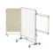 Ghent Partition Mobile 2-Sdd Prcln Whtbrd/Fbrc Blltn Brd, Mag, 46"H x 34"W, Beige NEX223MFP-90 - alternate 2